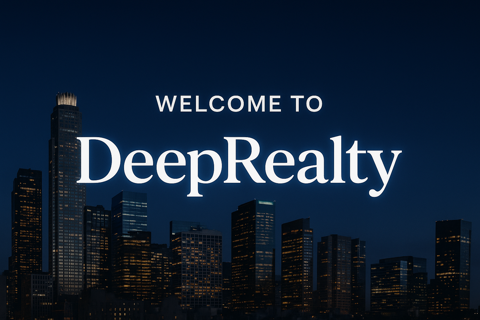 welcome to deeprealty at night